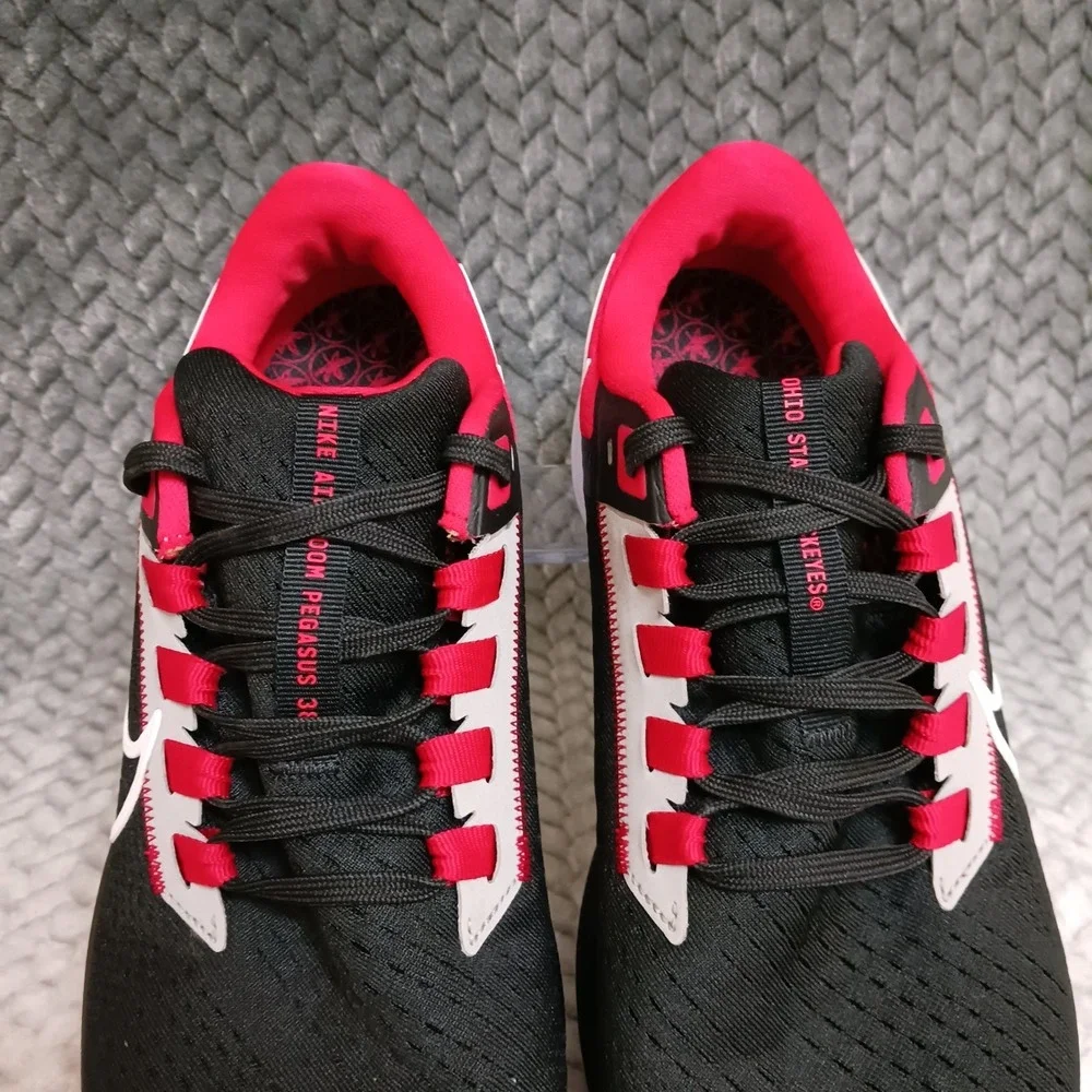 Nike Air Zoom Pegasus 38 Ohio State Red Black Men's Walking Running Shoes Sz 8.5
